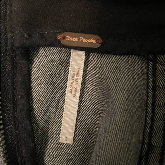 Free People Modern Femme Black Denim Mini Skirt - Picture 3 of 3